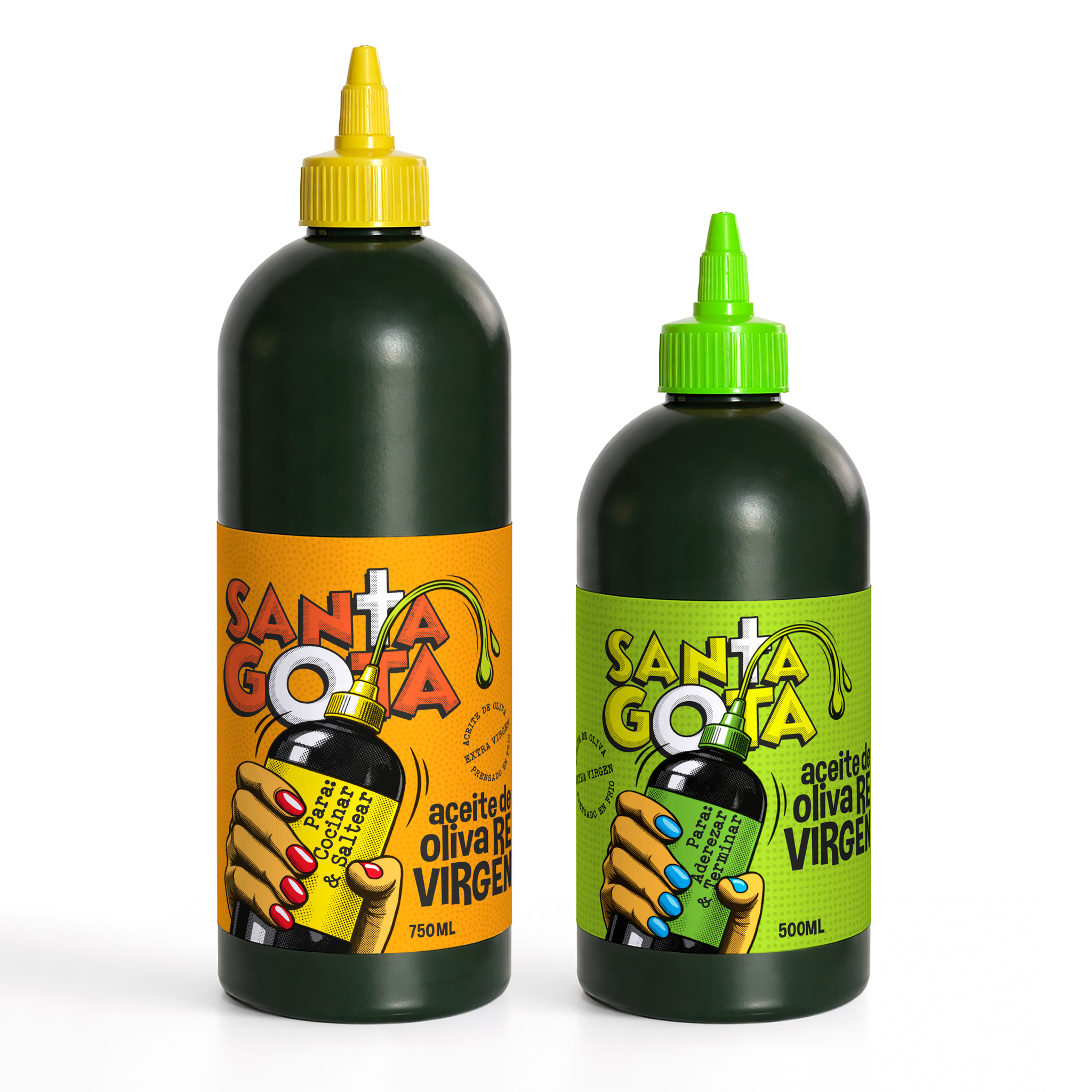 Pack Squeeze: envase de 750 ml para cocinar y saltear junto al de 500 ml para aderezar y terminar