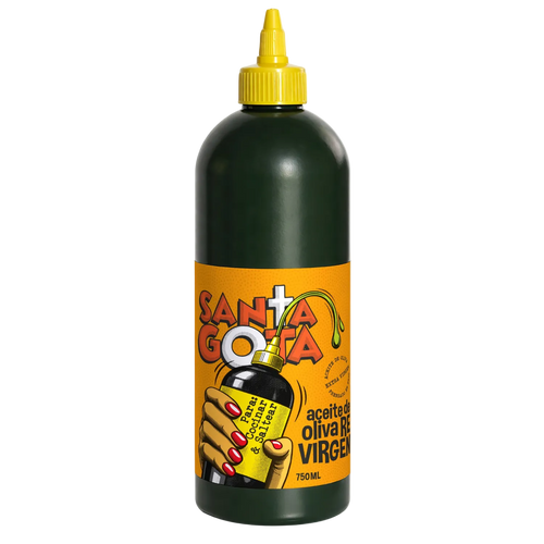 Santa Gota Cocinar 750ml — squeeze naranja, aceite de oliva para cocinar