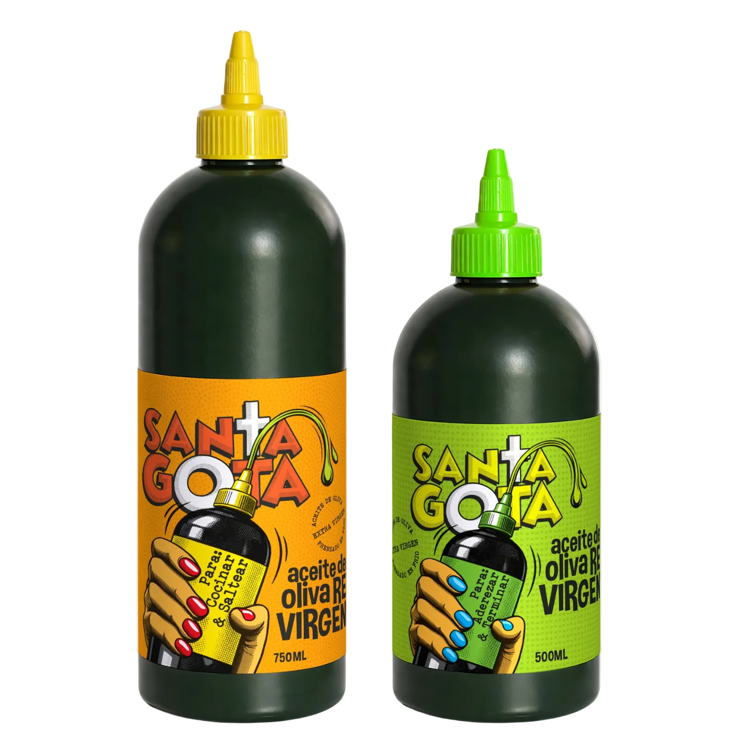 Pack Duo Santa Gota — squeeze Aliñar verde + Cocinar naranja