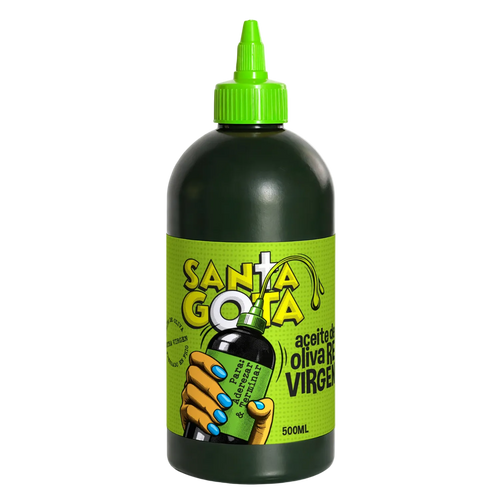 Santa Gota Aliñar 500ml — squeeze verde, aceite de oliva extra virgen